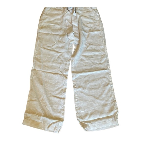 CASLON white belted linen pants - Picture 6 of 14